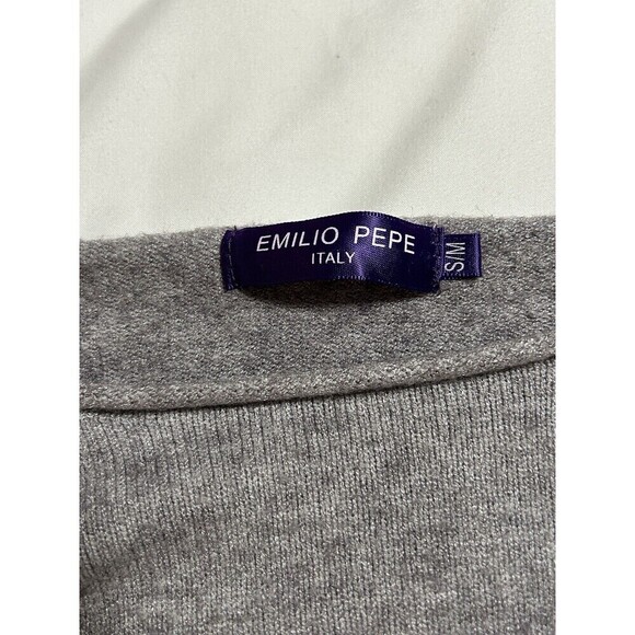 Emilio Pepe Italy Gray Sweater with Multi-Color Circles Size S/M - Picture 4 of 7